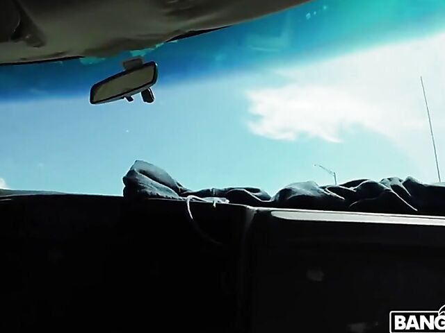 Teen blonde Madison Summers gets picked up and fucked in a van for money