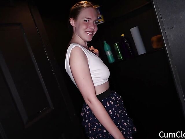 Glory hole cum swallow fest with naughty Rebel Rhyder