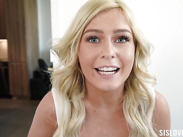 Blonde teen POV with Minxx Marley's lucky stepbrother