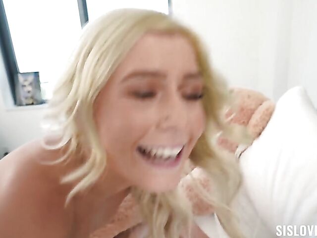 Blonde teen POV with Minxx Marley's lucky stepbrother