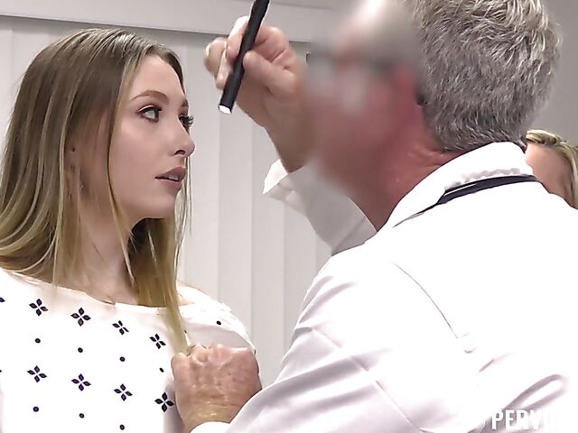 Old doctor threesome with Ailee Anne and Lilly James