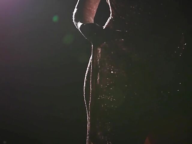 Sexy redhead Maitland Ward does a strip tease on stage