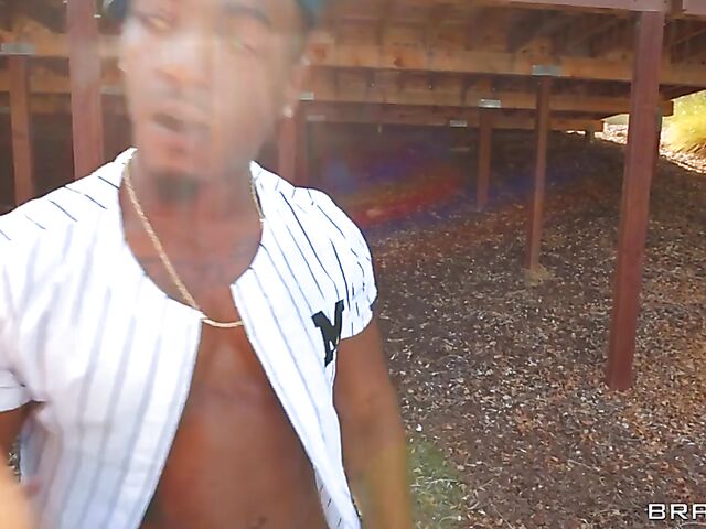 Naked skateboarding and interracial hardcore fucking with Carmen Caliente