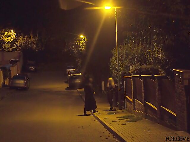 Squirt fuck in a van on Halloween night with a naive slut