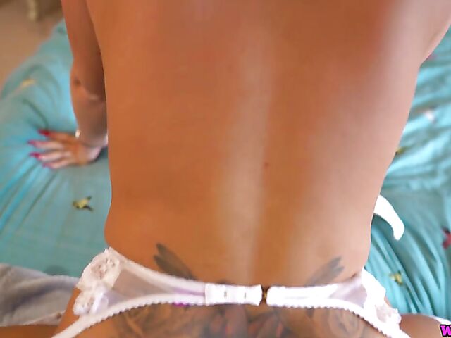 JOI POV session in white lingerie with Natalia Forrest