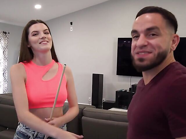 Strip pool and bedroom fuck with sexy teen Fiona Frost