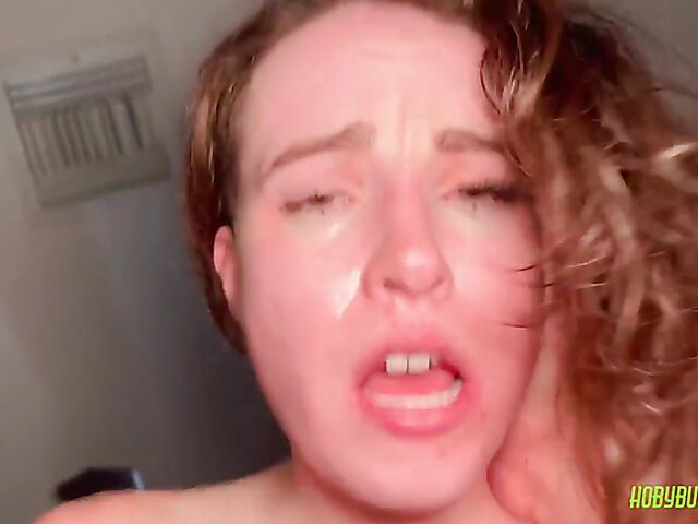 Rough deepthroat on a leash and hardcore fuck with Brooke Johnson