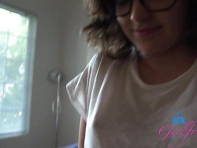 Leana Lovings - Sex hungry girlfriend with glasses POV