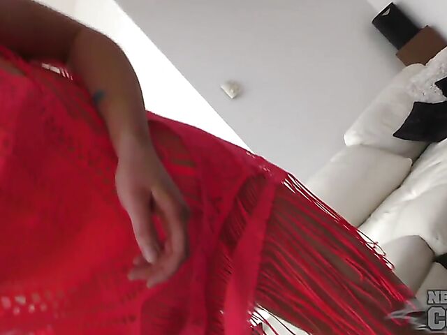 Bleika drinks Martini and uses a new vibrator on her pink pussy