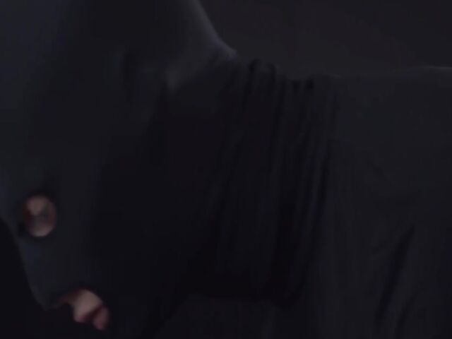 Blindfolded Sybil having passionate sex with a masked robber