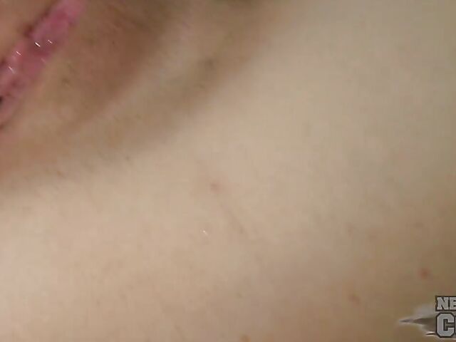 Tattooed goth girl Andy having her first fisting experience with a special dildo