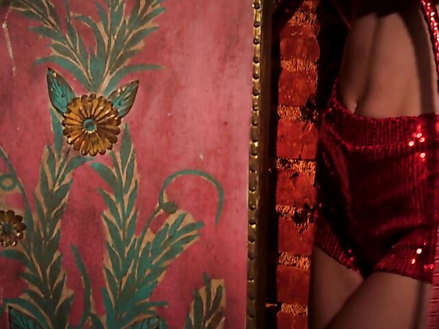 Red boots solo with skinny devil girl Tabitha Elm