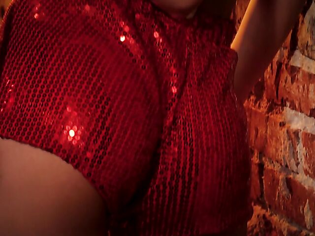 Red boots solo with skinny devil girl Tabitha Elm