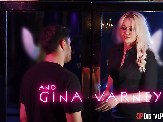 Gina Varney & Danny D - Bitchy female security in black lingerie fucks a big cock
