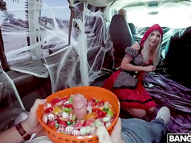 Little Red Riding Hood van fuck special on Halloween with Britt Blair