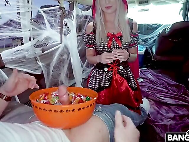 Little Red Riding Hood van fuck special on Halloween with Britt Blair