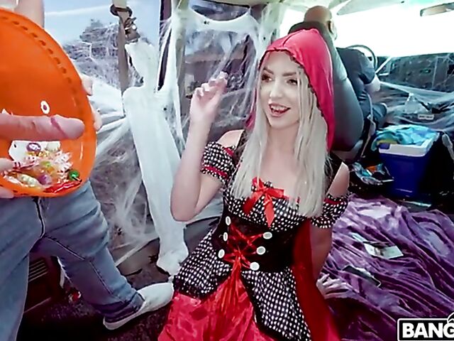 Little Red Riding Hood van fuck special on Halloween with Britt Blair