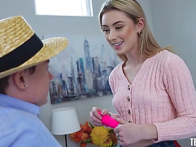 One guy two teens threesome with Charma Kelly and Scarlett Hampton