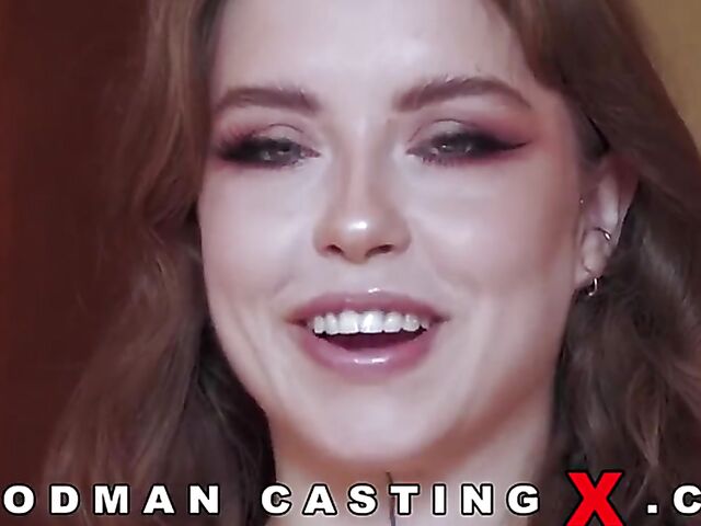 Tattooed anal newcomer Eden Ivy tries gangbang with Woodman