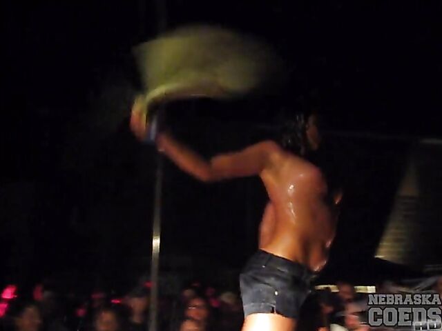 Amateur tits in public during wet t-shirt contest in Iowa