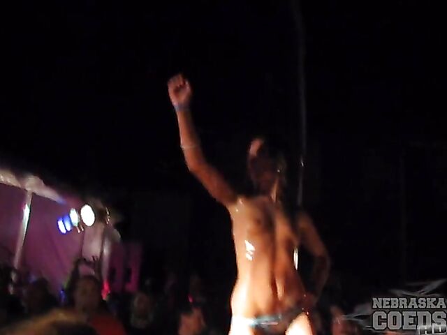 Amateur tits in public during wet t-shirt contest in Iowa