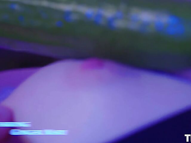 Cucumber blowjob and masturbation orgasm with Ginger Mary