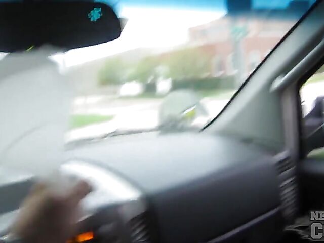 Naughty amateurs Charil and Trinity flashing tits in public