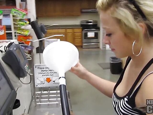 Naughty amateurs Charil and Trinity flashing tits in public