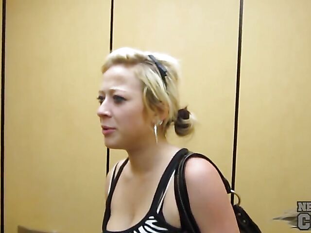 Naughty amateurs Charil and Trinity flashing tits in public