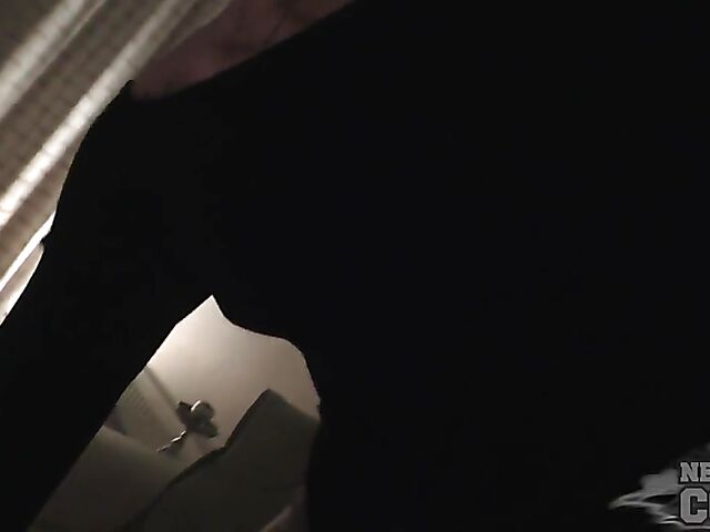 Gothic hairy amateur masturbating in the dark and her name is Brille