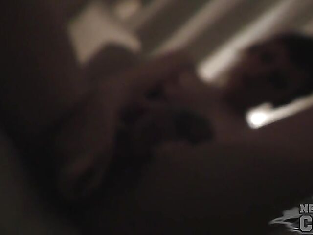 Gothic hairy amateur masturbating in the dark and her name is Brille