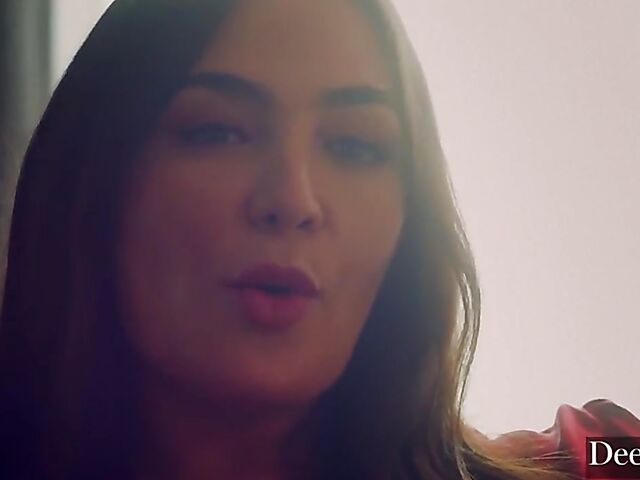 Blair Williams' lovely feet and trimmed pussy drive Mick Blue crazy