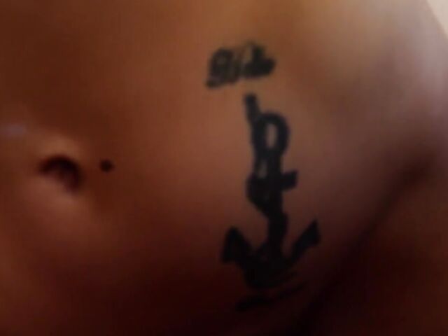 Nicole Love's POV threesome with two men on the couch