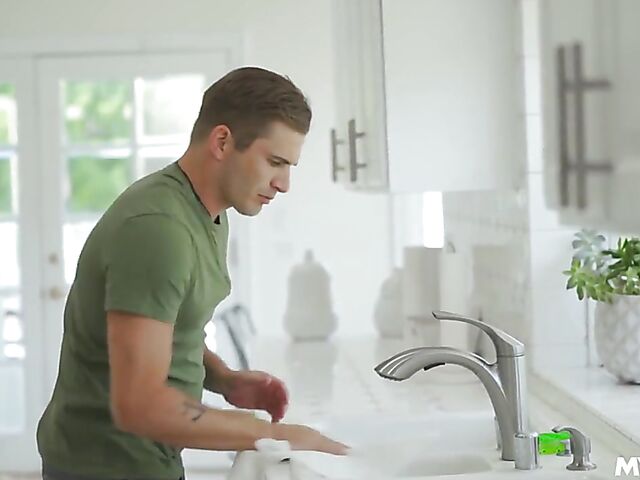 Blue-haired horny MILF Eve Marlowe wants him to cream her pussy