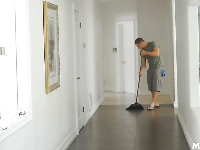 Blue-haired horny MILF Eve Marlowe wants him to cream her pussy