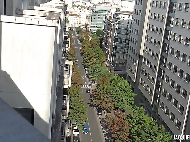 18-year-old teen French girl Lina takes three cocks