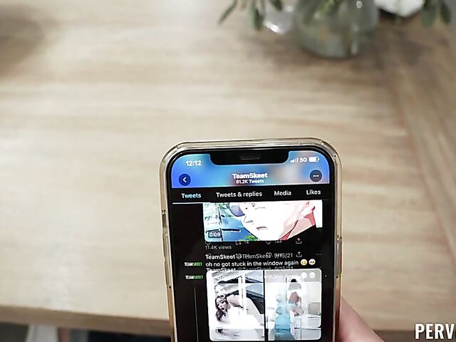 Bathroom sex with blindfolded blonde Audrey Madison