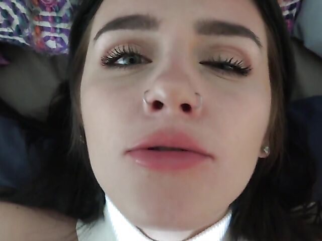 Feel real POV fucking with pretty faced brunette Rosalyn Sphynx