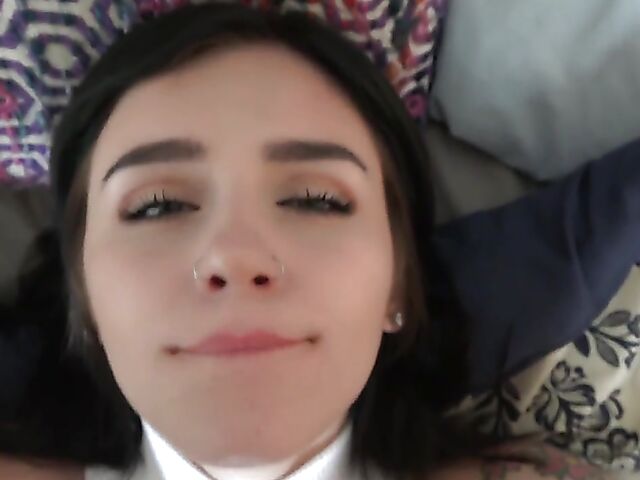 Feel real POV fucking with pretty faced brunette Rosalyn Sphynx