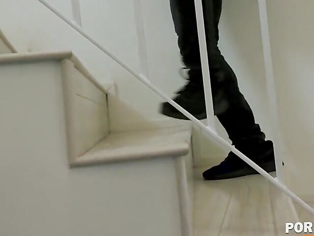 Horny April Olsen gets ass fucked by the robber