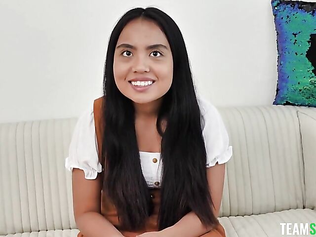 Luna Mills - Shaved young asian POV porn debut