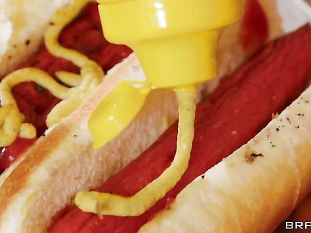 Blonde MILF London River sucks cocks and does anal at a football party