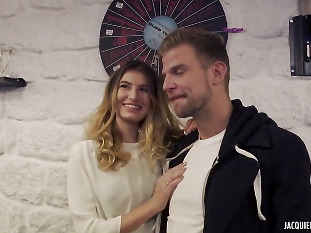 Hot bar sex with leggy french babe Candice