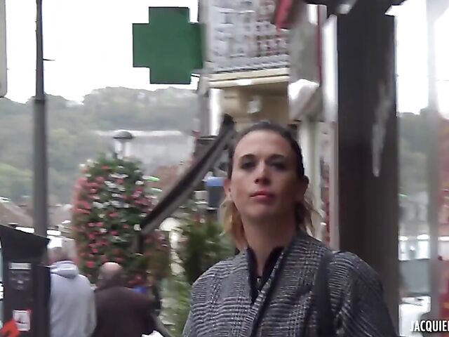 30-year-old Sonia in black stockings threesome