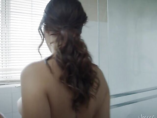 Things get hot in the bedroom with beautiful latina Vanessa Sky