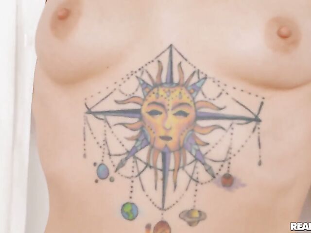 Wet bathroom fuck and squirt with Anna Claire Clouds