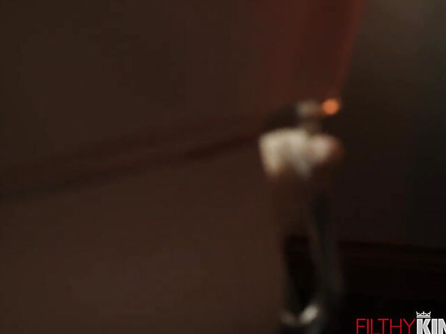 Spying on small tits MILF brunette Kristina Rose and fucking her snatch