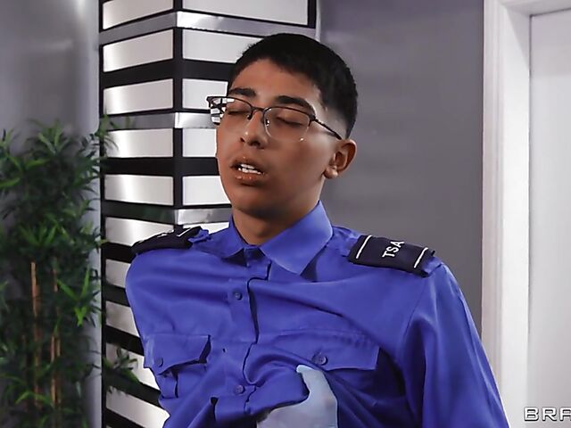 Ebony big booty interracial threesome at the customs with Jayla Page