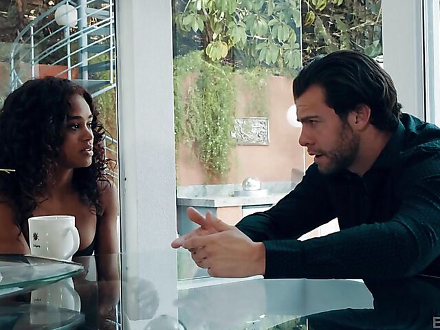 Skinny ebony Scarlit Scandal needs something from Seth Gamble