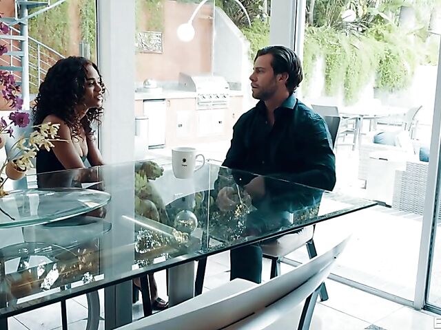 Skinny ebony Scarlit Scandal needs something from Seth Gamble